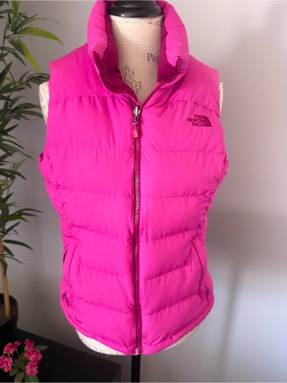 The North Face vest size medium women pink goose down 700 puffer